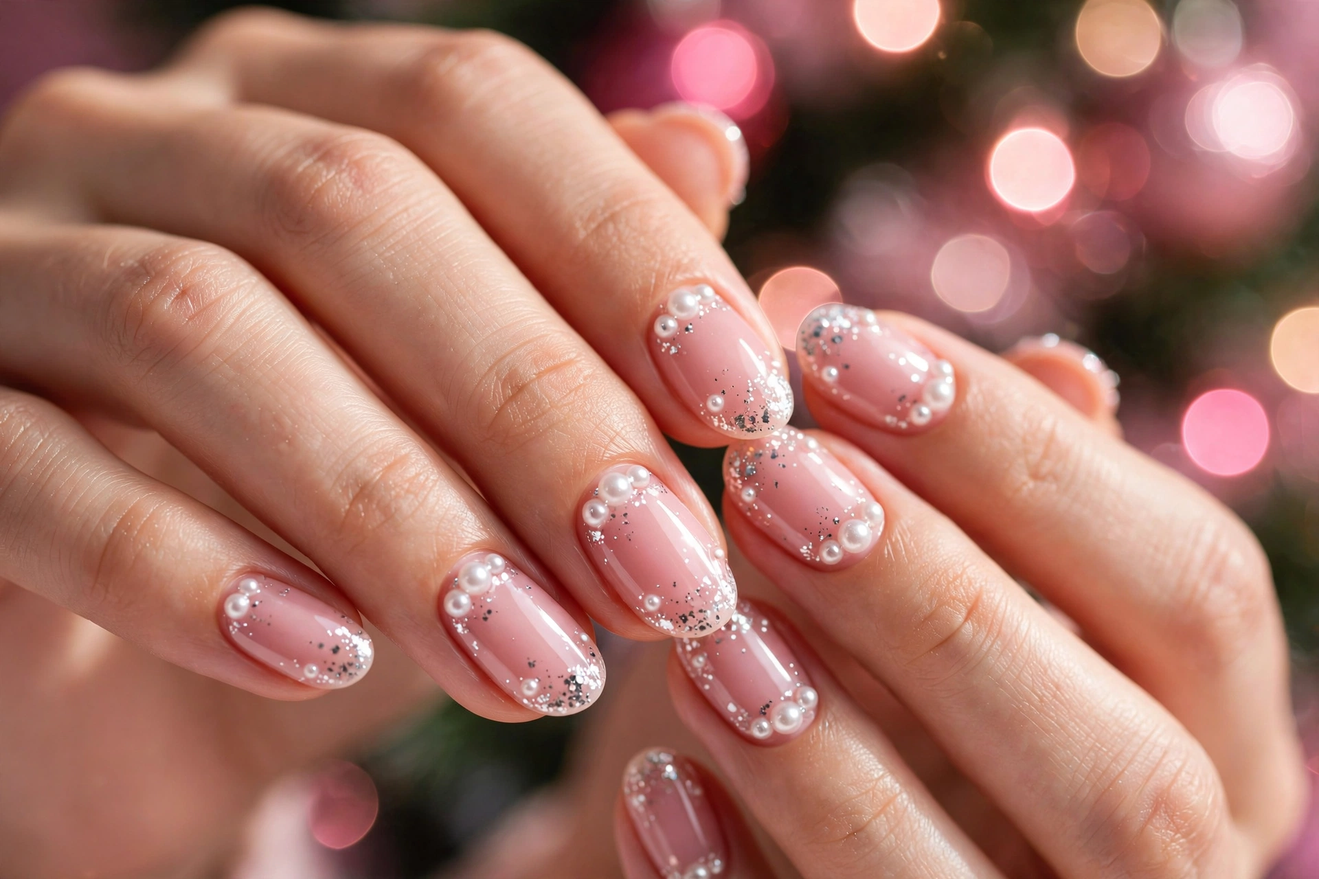 22 Dreamy Pink Christmas Nails You'll Love This Season 11 idea10 2
