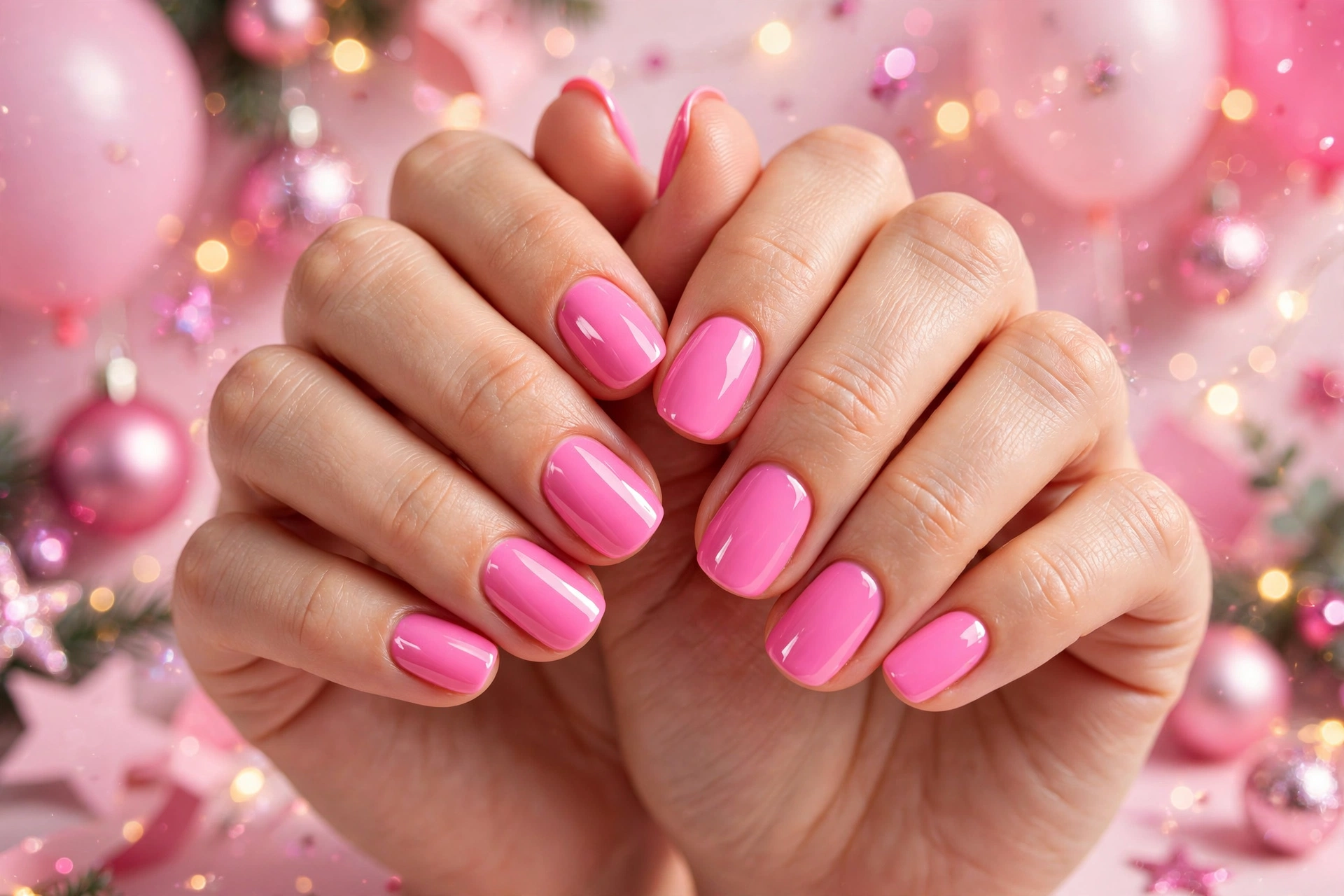 22 Dreamy Pink Christmas Nails You'll Love This Season 13 idea12 2