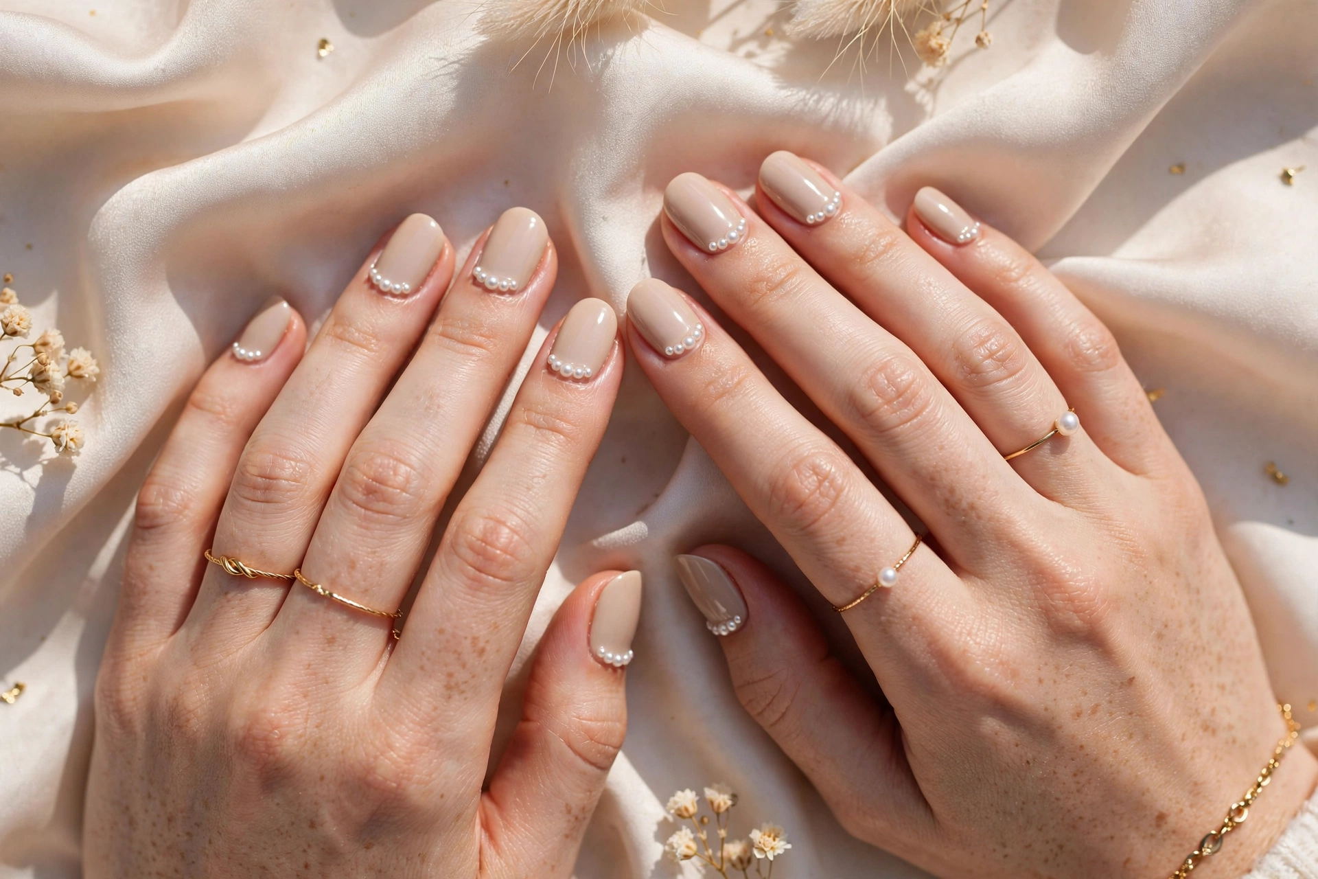 23 Dazzling Nude Christmas Nails for Holiday Nights 13 idea12 3
