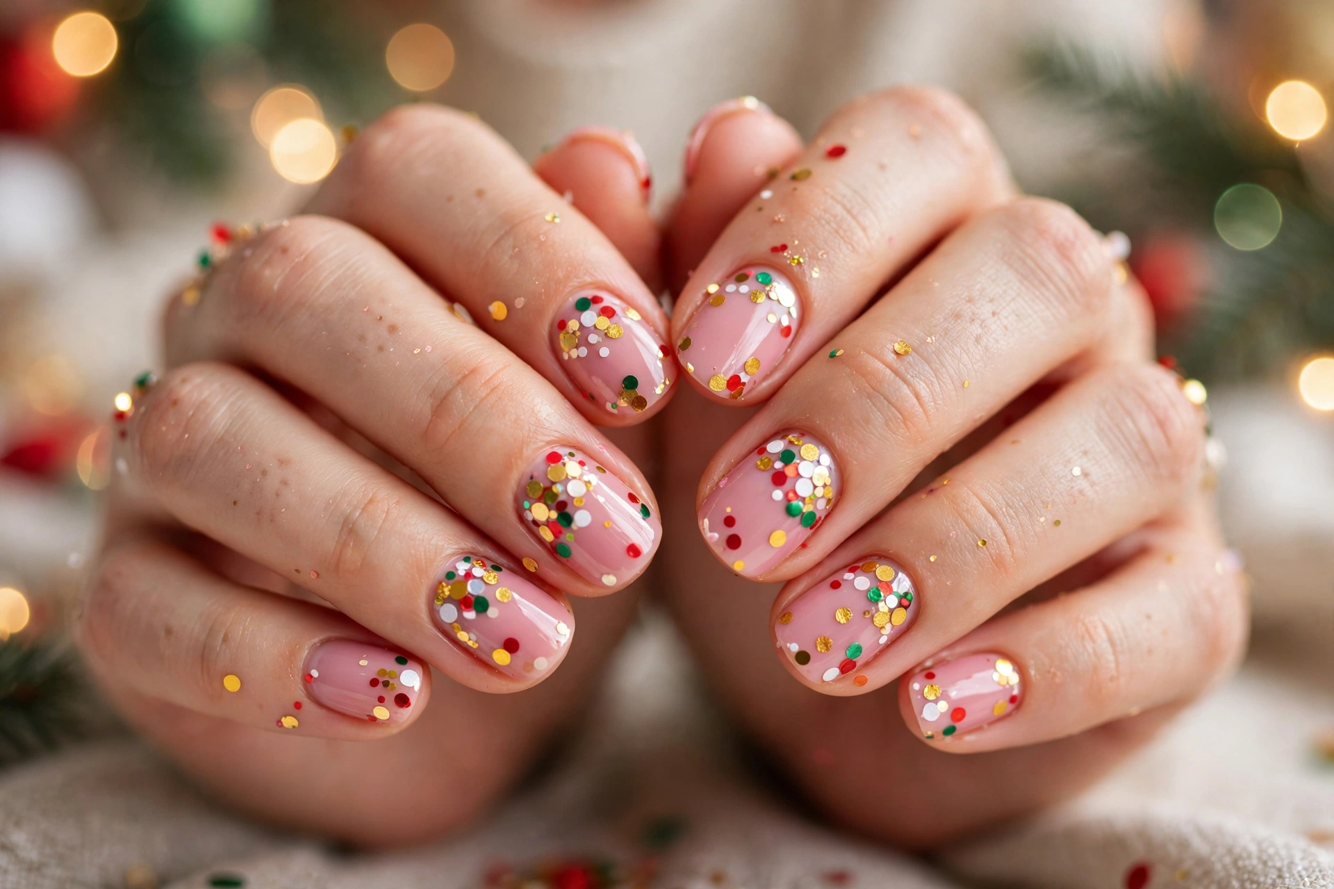 22 Dreamy Pink Christmas Nails You'll Love This Season 14 idea13 2