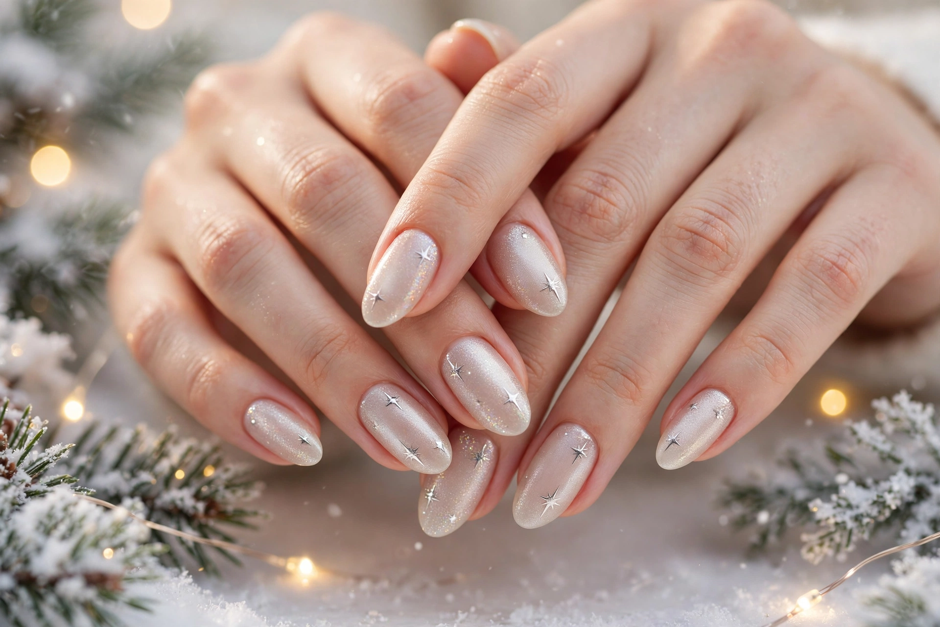 23 Dazzling Nude Christmas Nails for Holiday Nights 14 idea13 3
