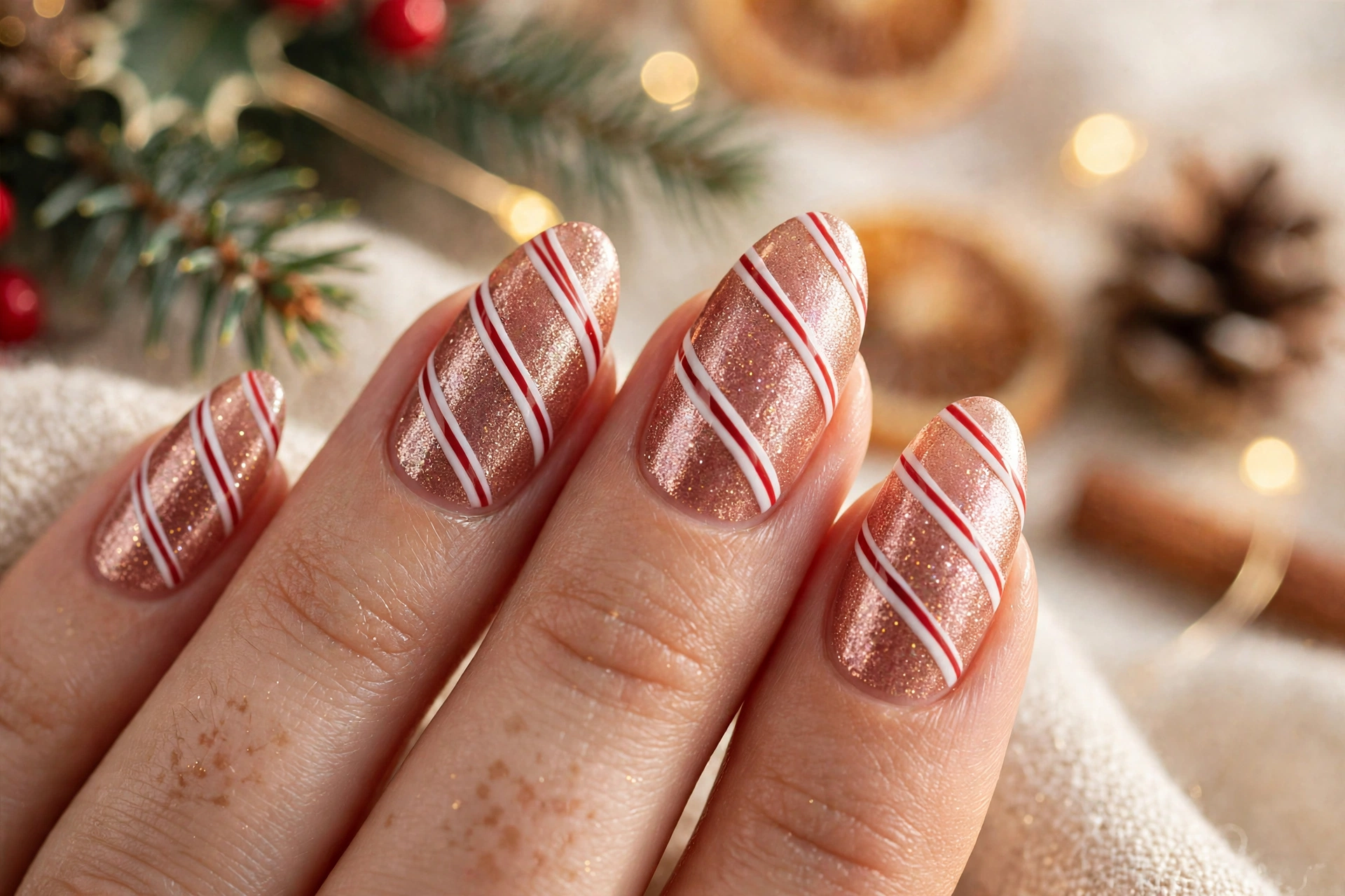 23 Glamorous Candy Cane Christmas Nails to Try Now 15 idea14 9