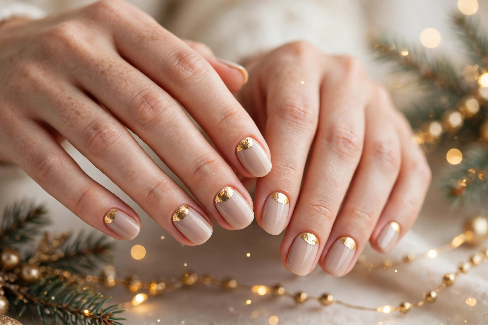 23 Dazzling Nude Christmas Nails for Holiday Nights 16 idea15 3