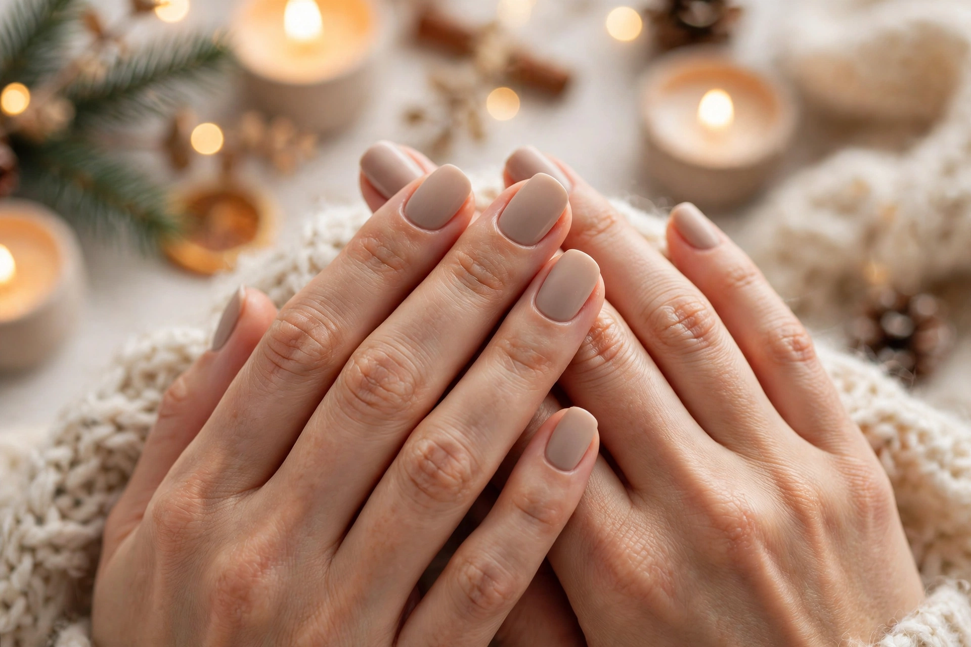 23 Dazzling Nude Christmas Nails for Holiday Nights 17 idea16 3