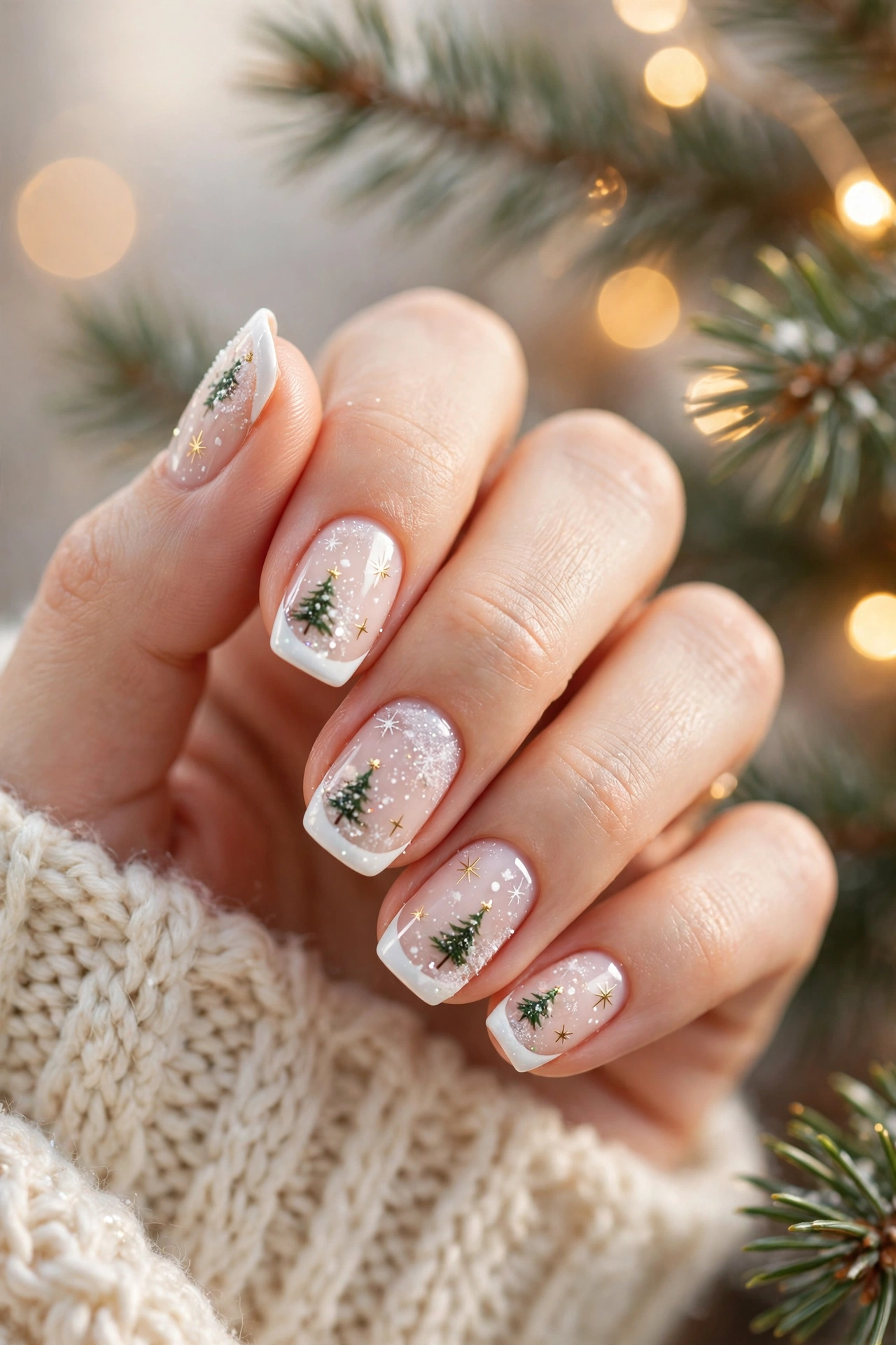 Pine Tree French Tips