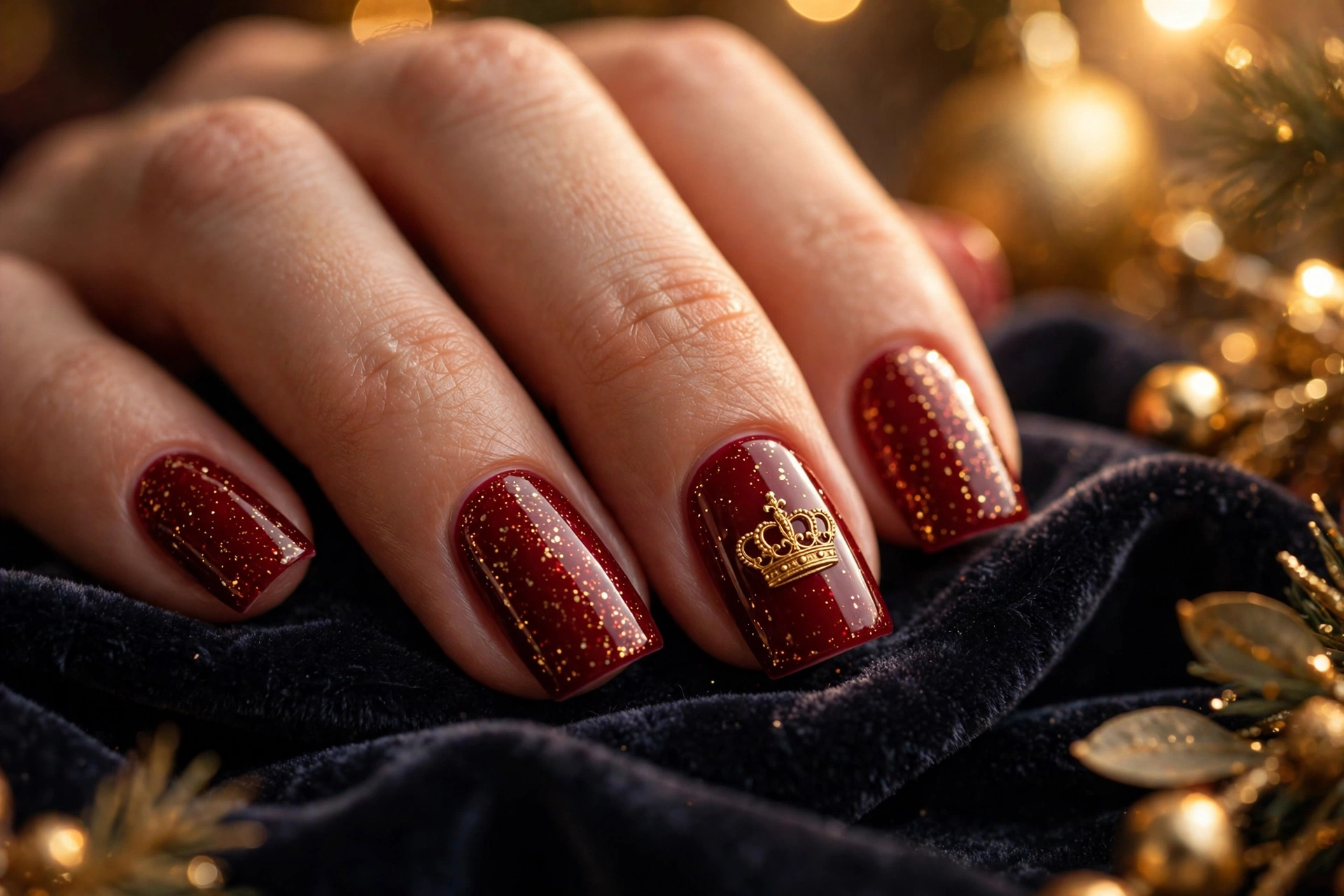 20 Magical Square Christmas Nails You'll Adore Daily 21 idea20 6