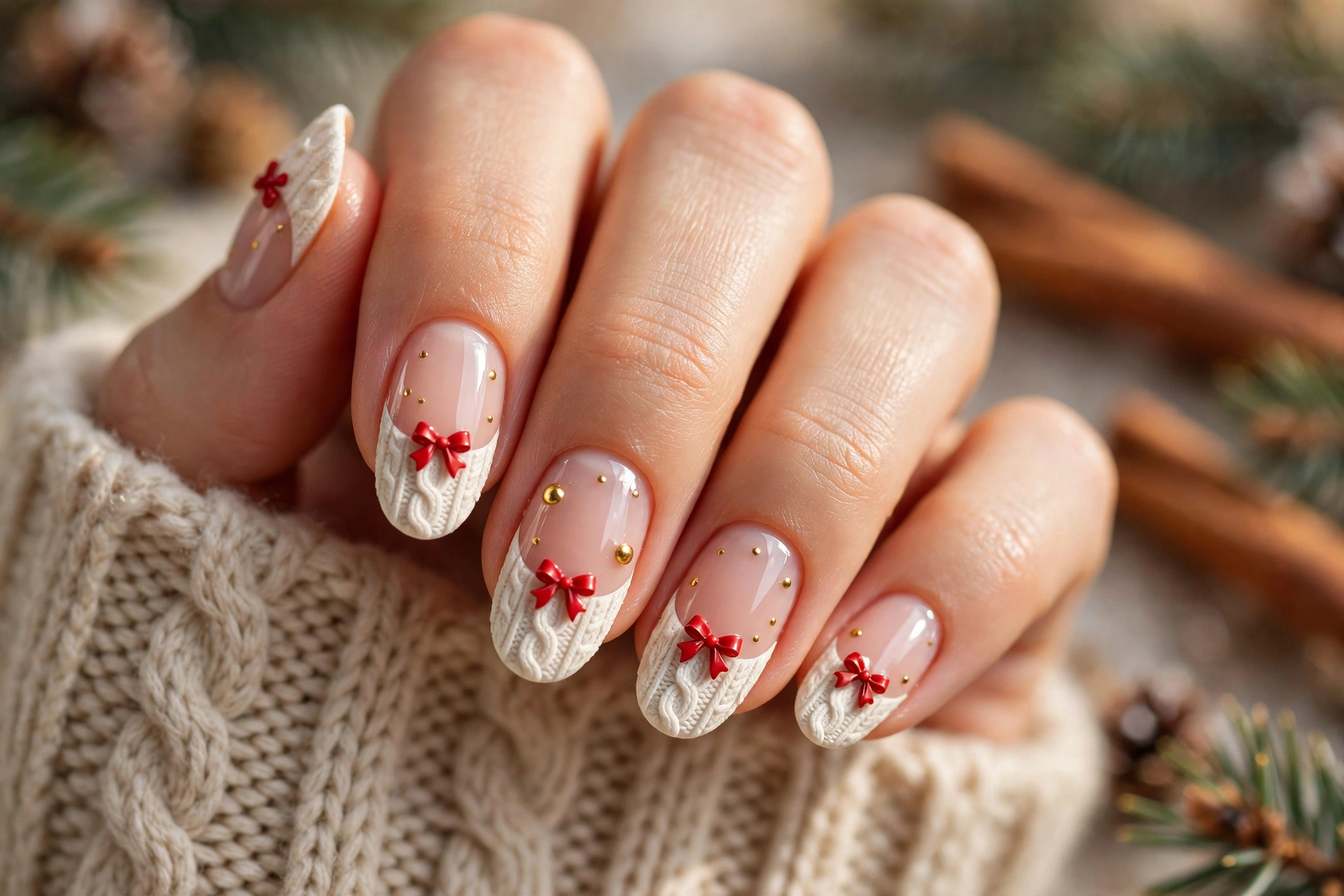 Cozy Sweater French Tips