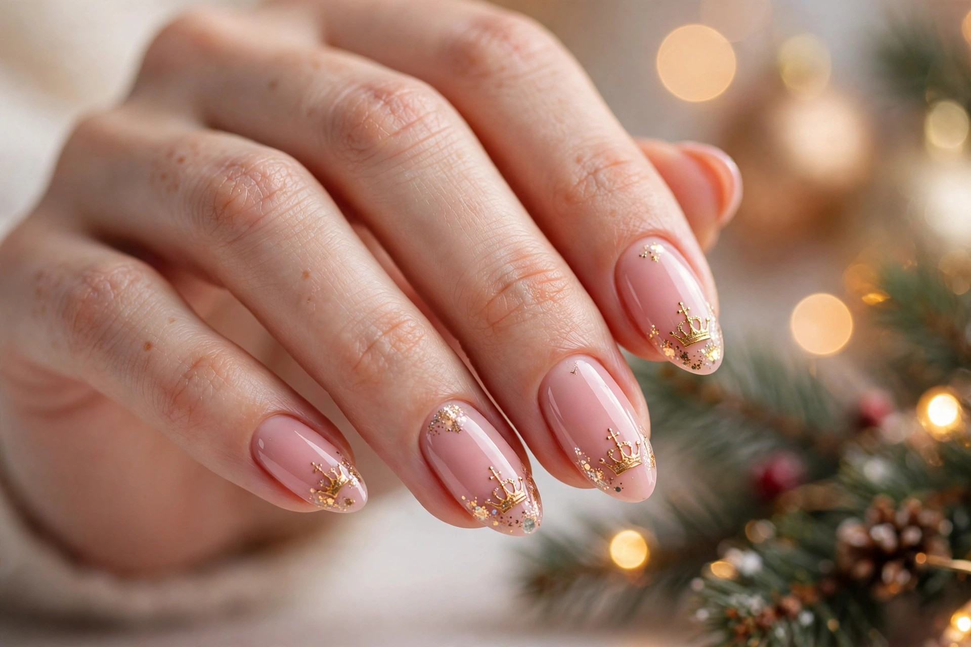 22 Dreamy Pink Christmas Nails You'll Love This Season 23 idea22
