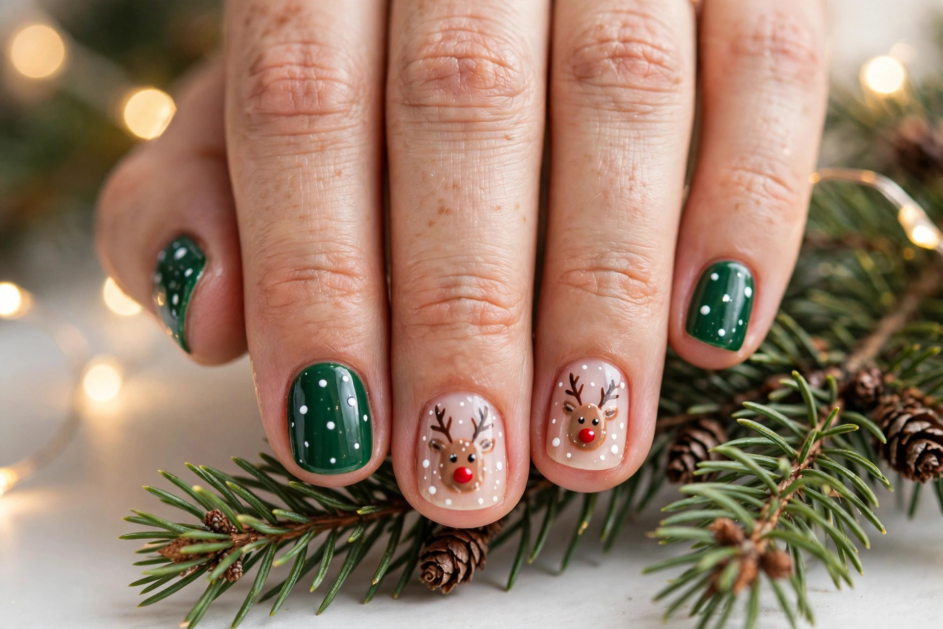 24 Elegant Short Christmas Nails That Look So Classy 24 idea23 1