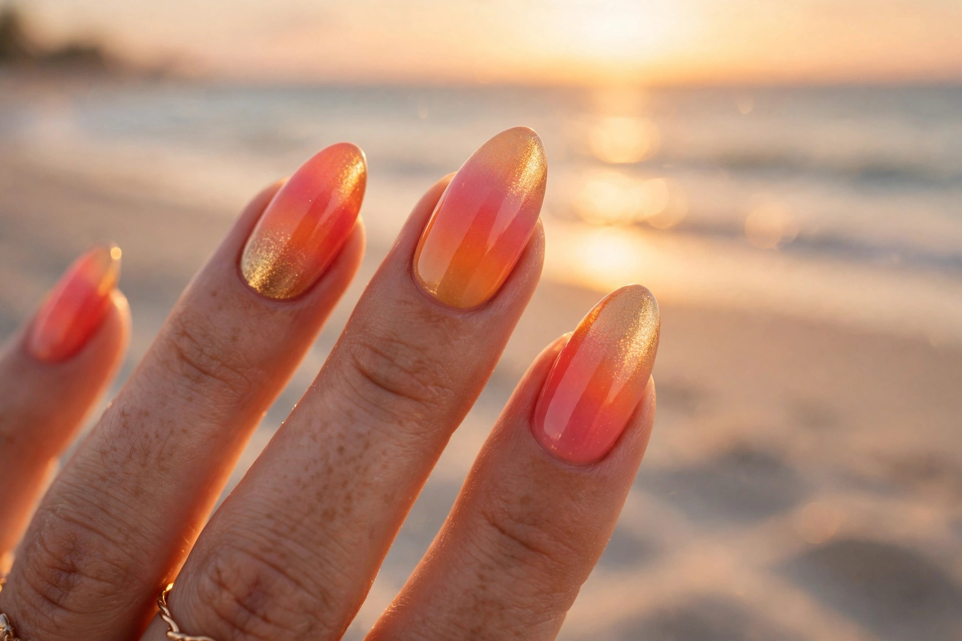 Sunset Ombre Nails