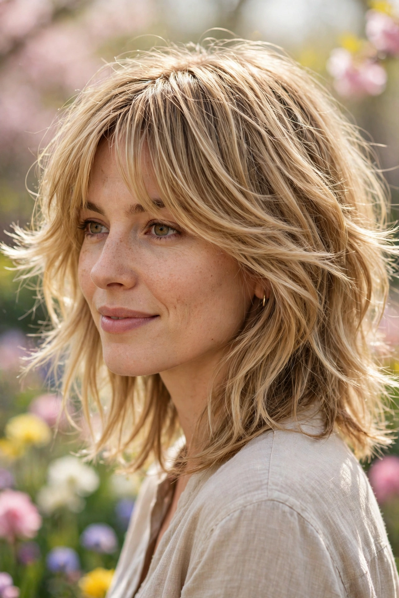 20 Spring Shag Hairstyles Built on Effortless Texture 13 Curtain Bang Shag