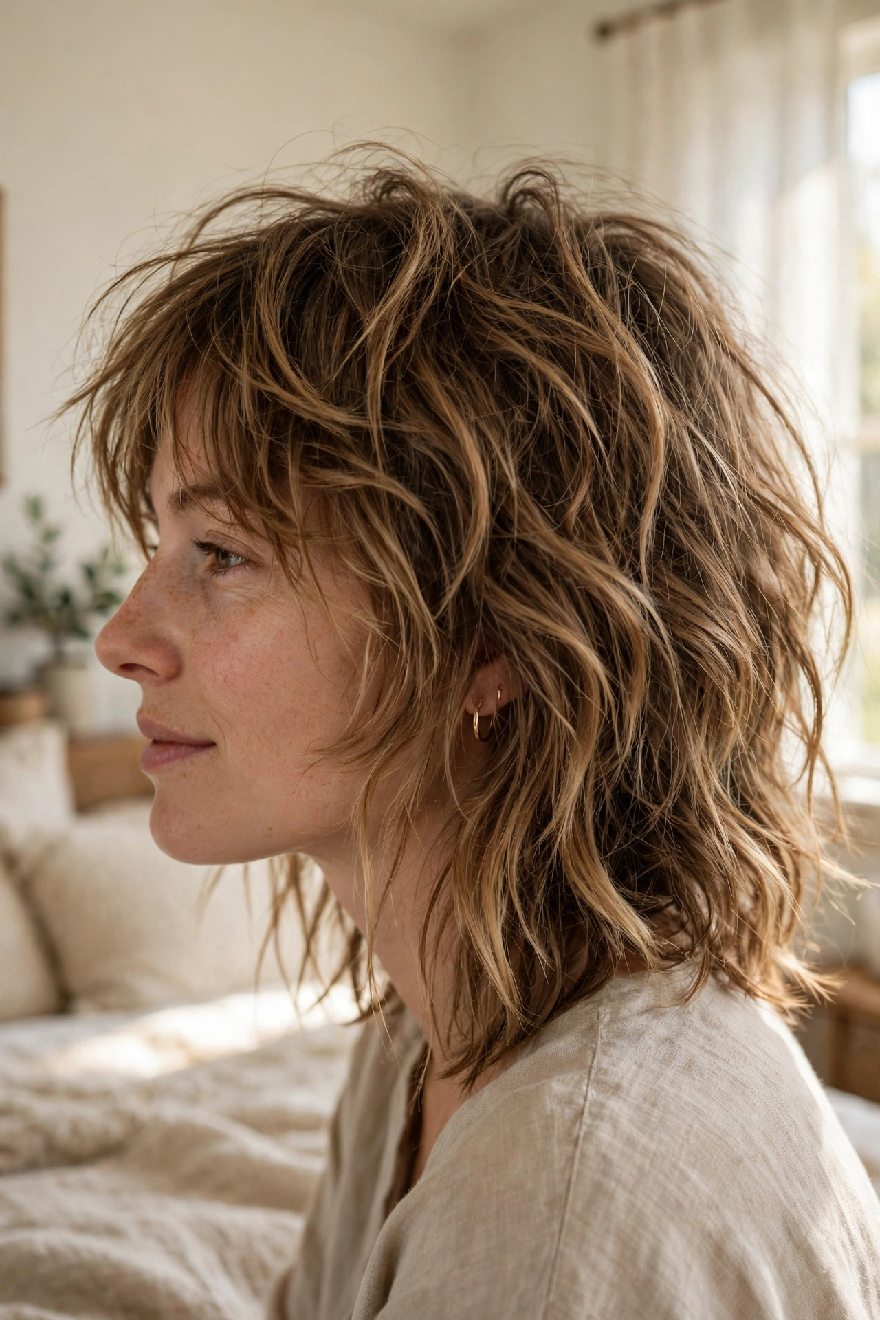 20 Spring Shag Hairstyles Built on Effortless Texture 18 Messy Morning Shag