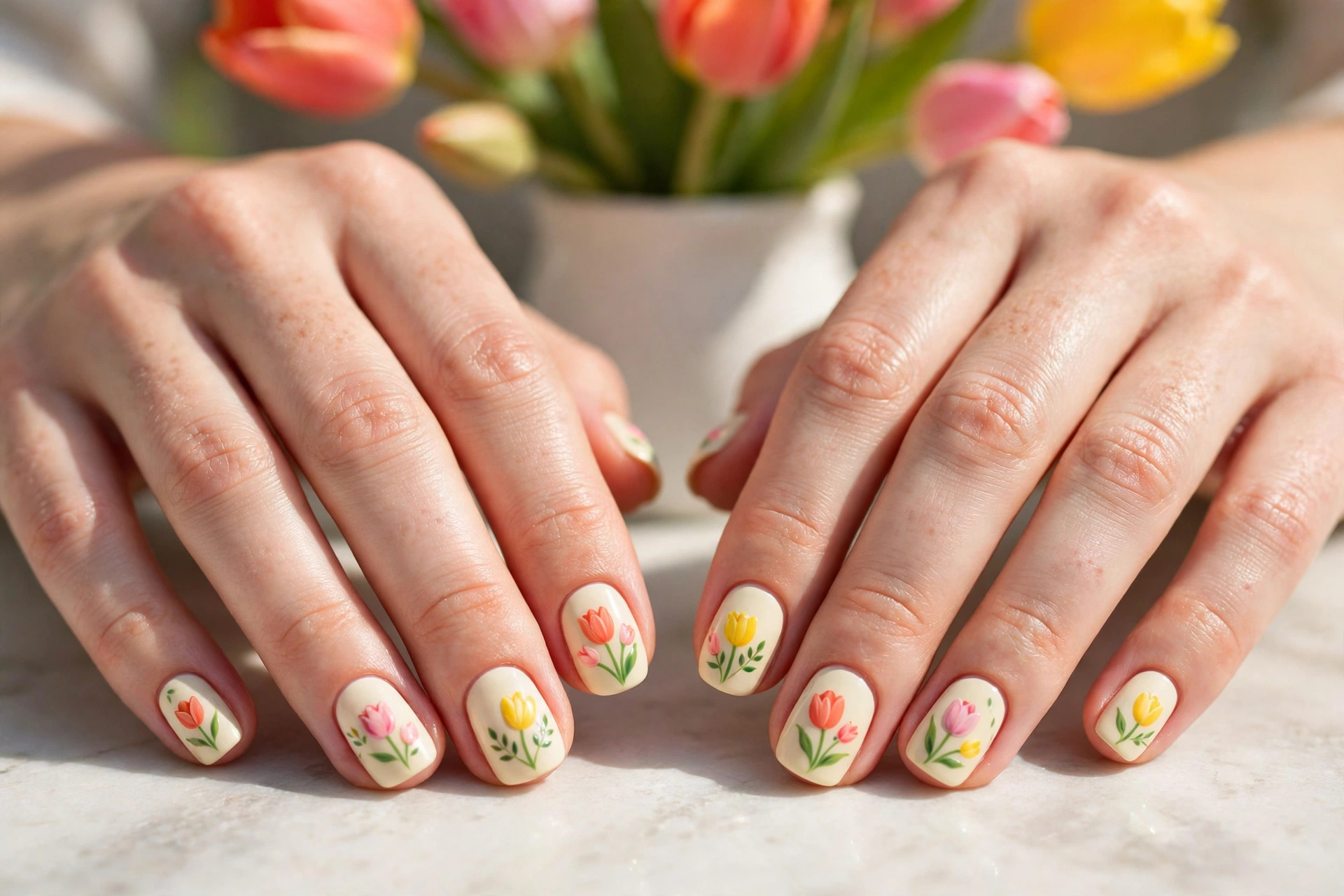 21 May Nail Ideas Blooming Alongside the Garden 3 Tulip Tip Bloom