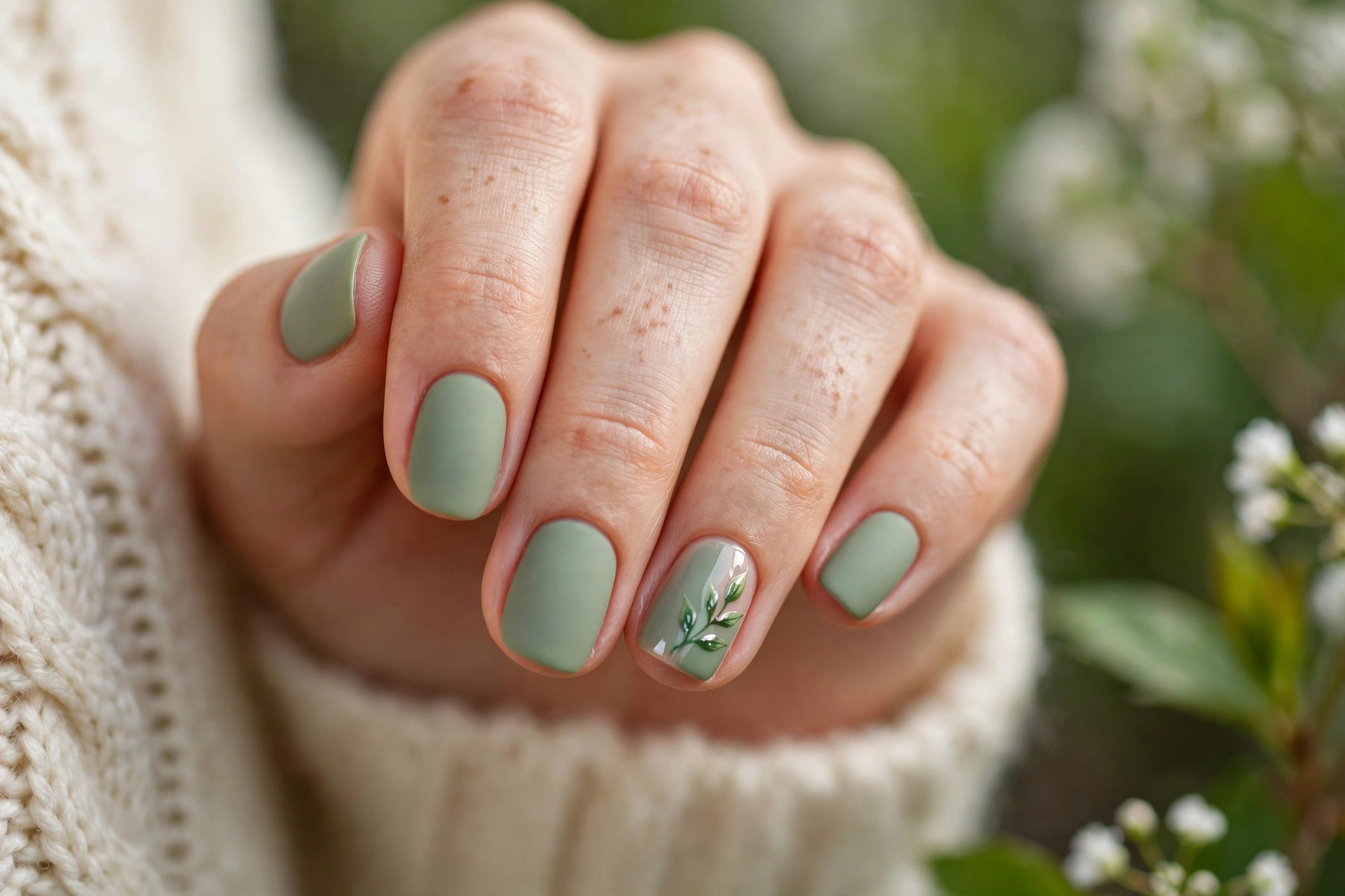 21 May Nail Ideas Blooming Alongside the Garden 12 Soft Sage Garden