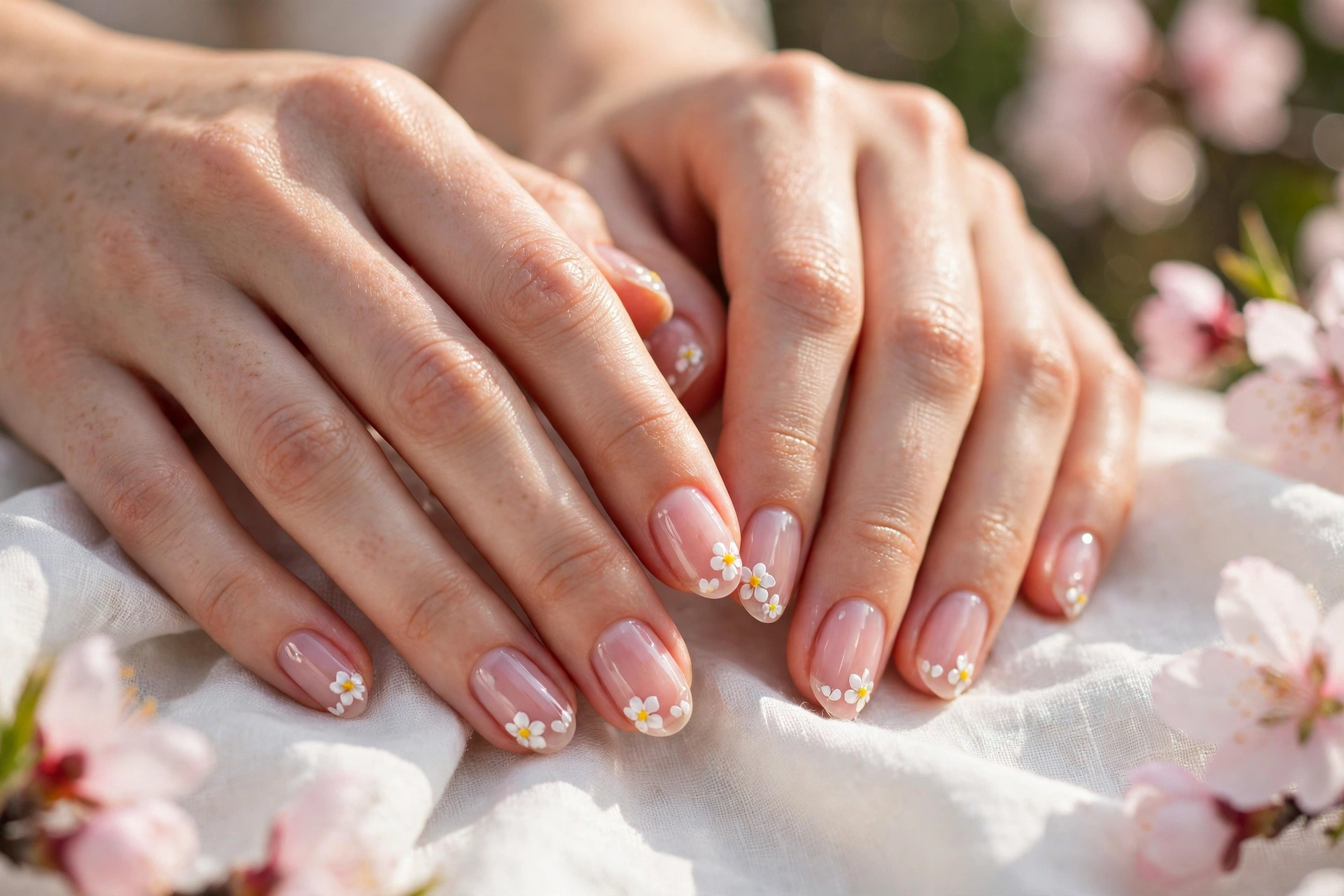 21 May Nail Ideas Blooming Alongside the Garden 14 White Blossom Tips