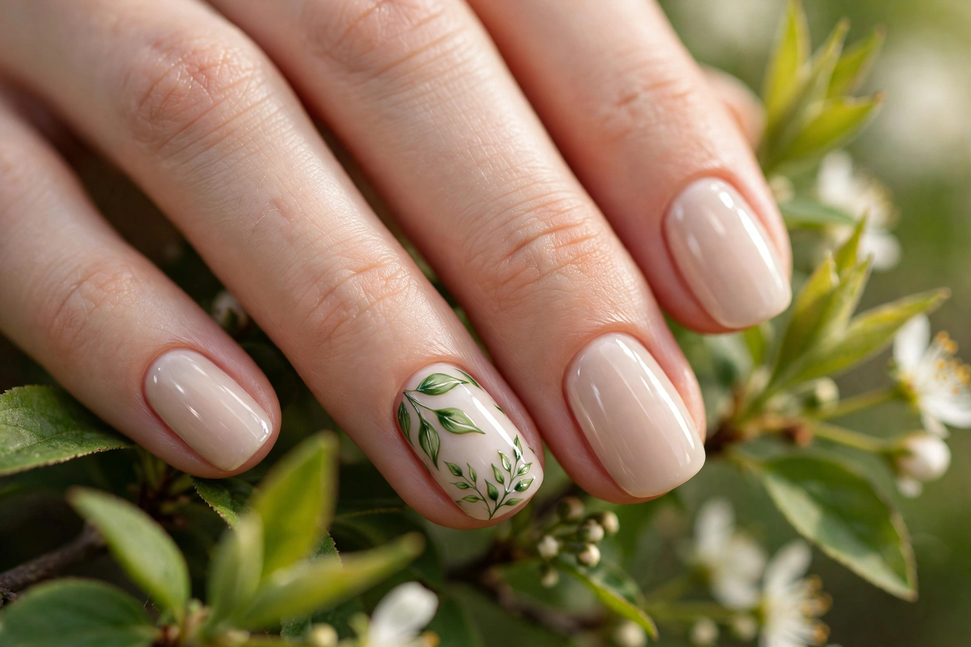 21 May Nail Ideas Blooming Alongside the Garden 17 Leafy Green Accent