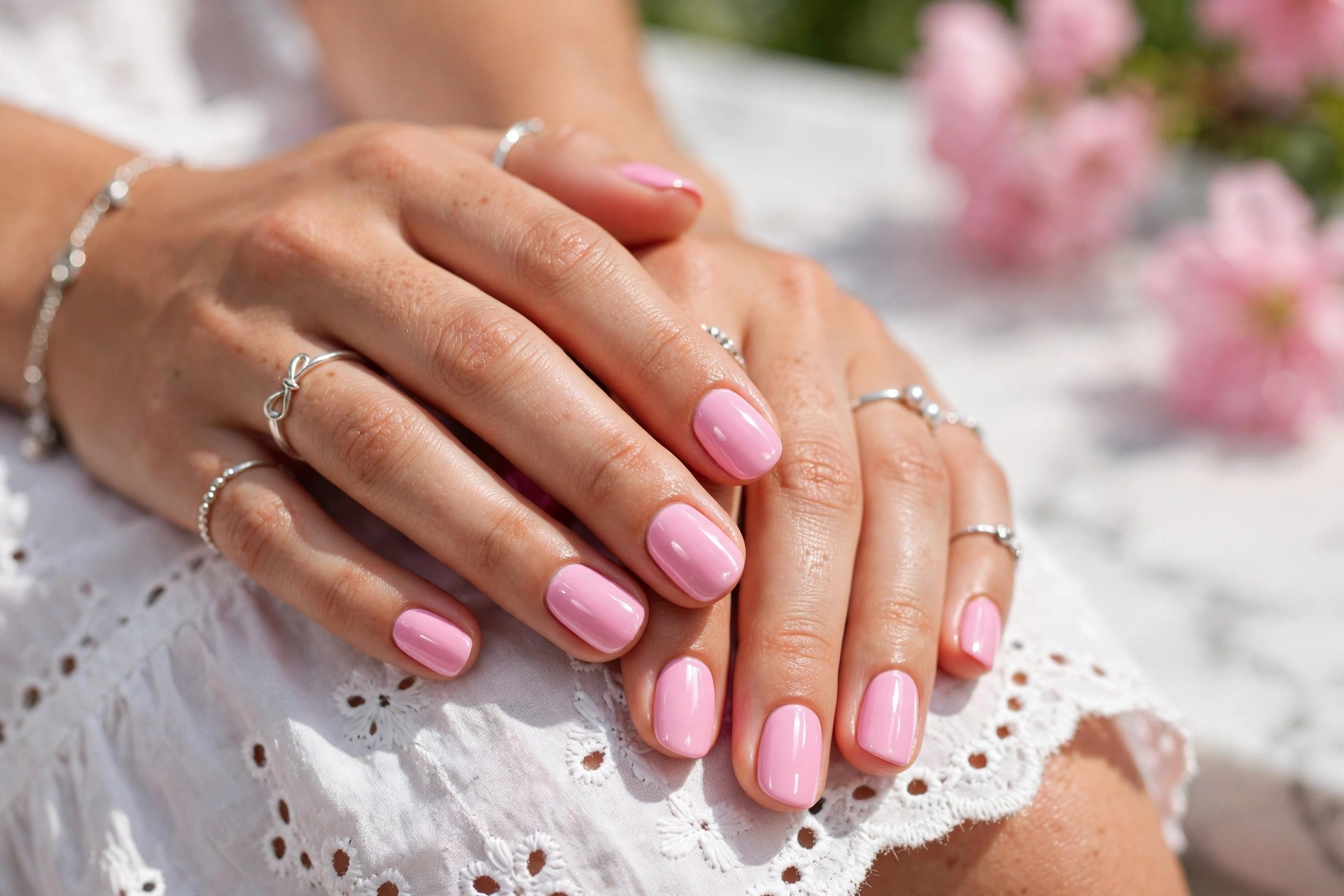 22 Pink Nail Designs From Barely There to Bold 9 Cotton Candy Pink
