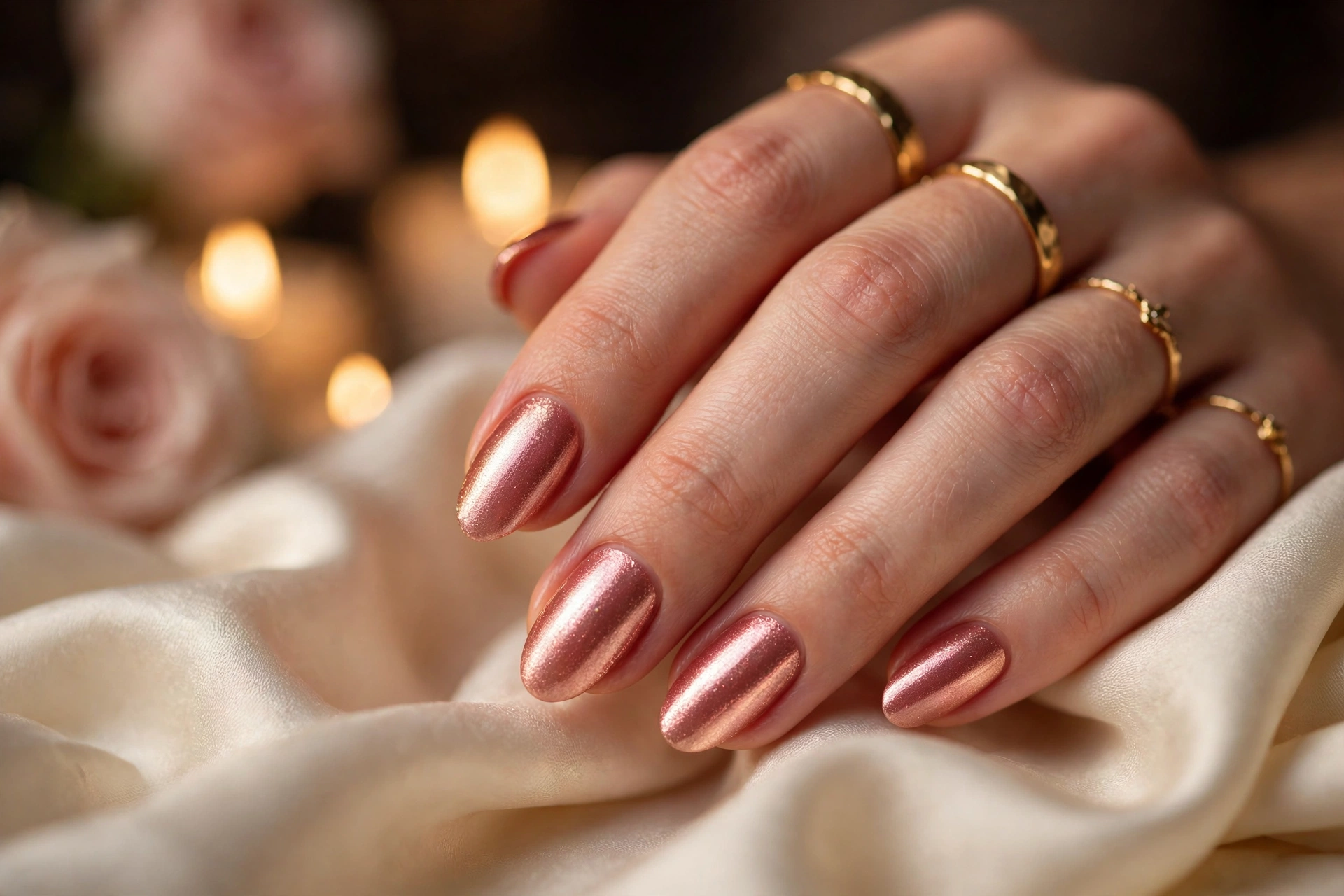 22 Pink Nail Designs From Barely There to Bold 16 Rose Gold Pink