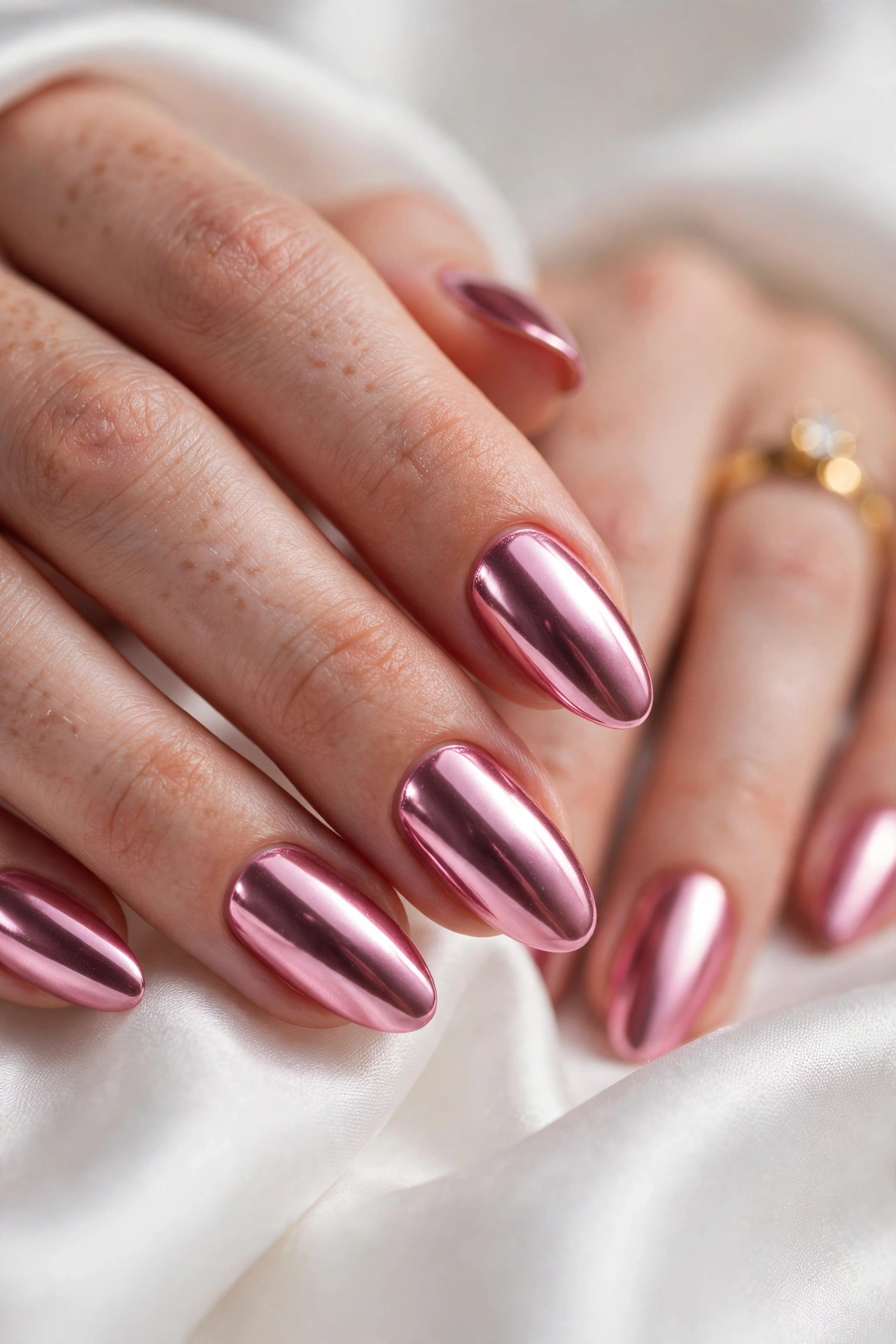22 Pink Nail Designs From Barely There to Bold 22 Pink Chrome Shine