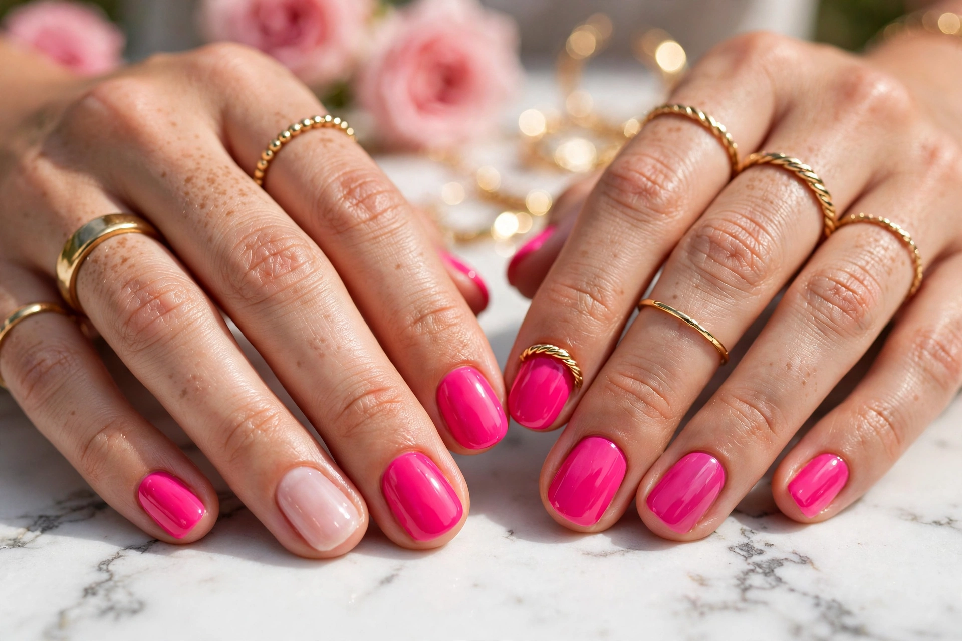 22 Pink Nail Designs From Barely There to Bold 23 Bold Pink Finale