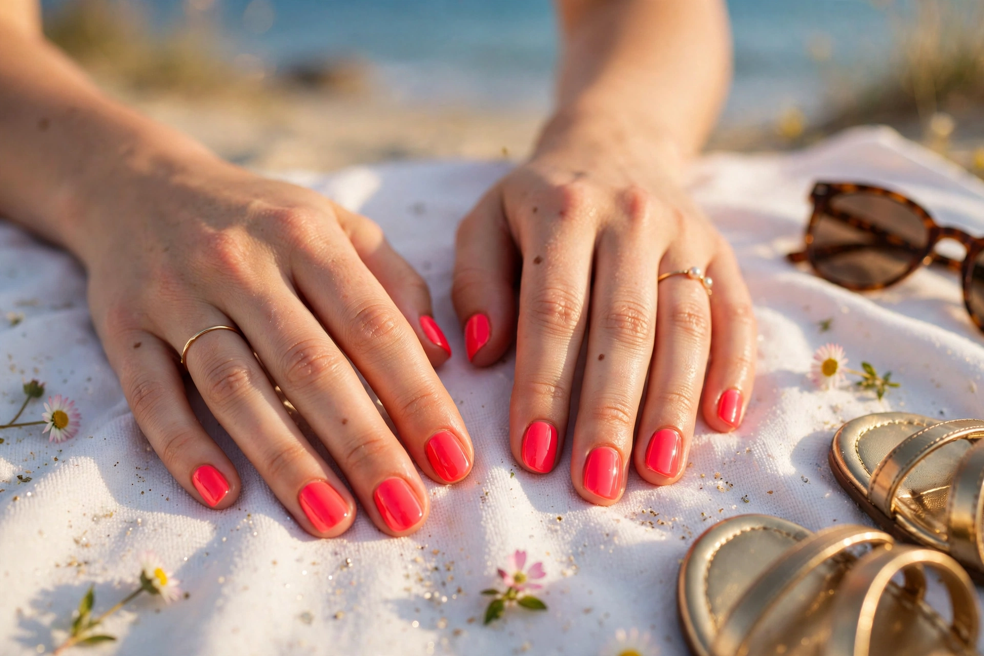 25 Spring Neon Nails Impossible to Ignore Outdoors 4 Coral Neon Bright