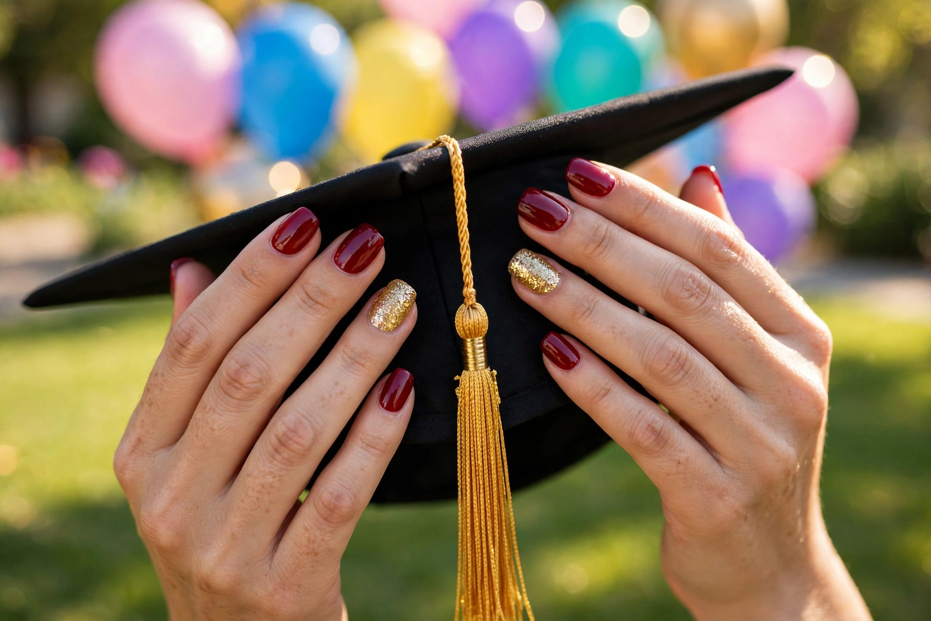 Tassel Ready? 25 Graduation Nails for Your Big Day 24 Glitter Grad Finale
