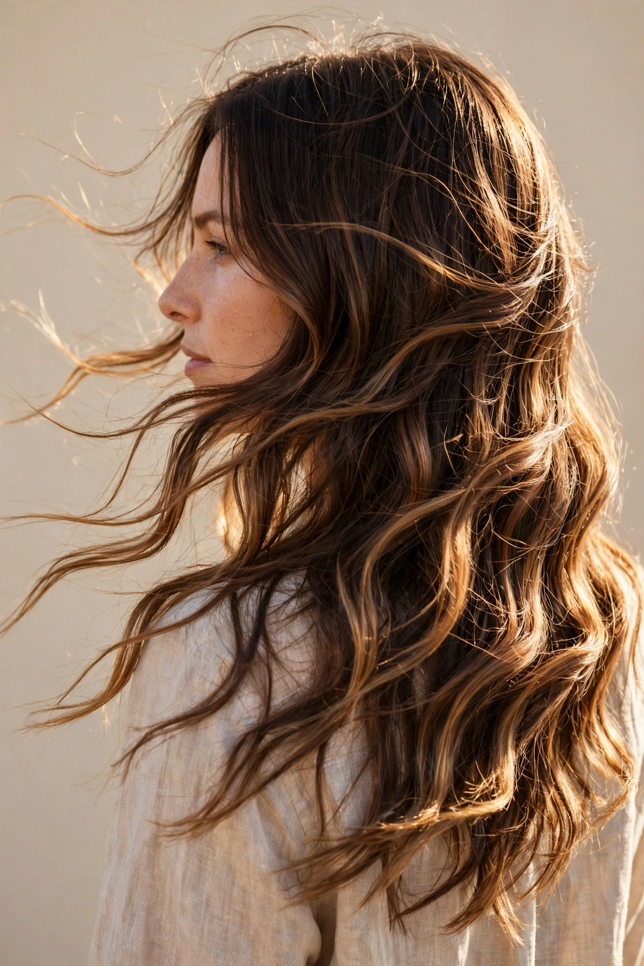 Sunlit Caramel Waves