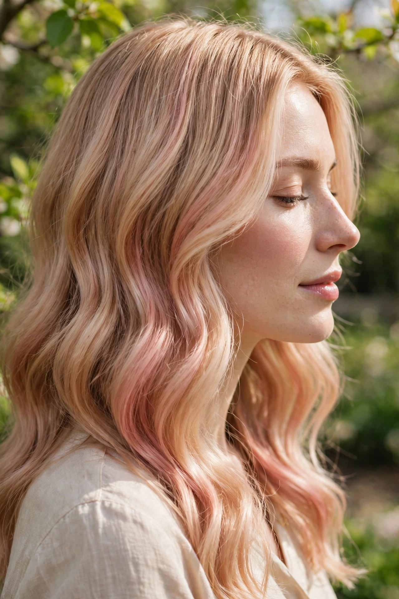 24 Spring Hair Color Picks That Flatter Light Skin 8 Rosy Blonde Tint